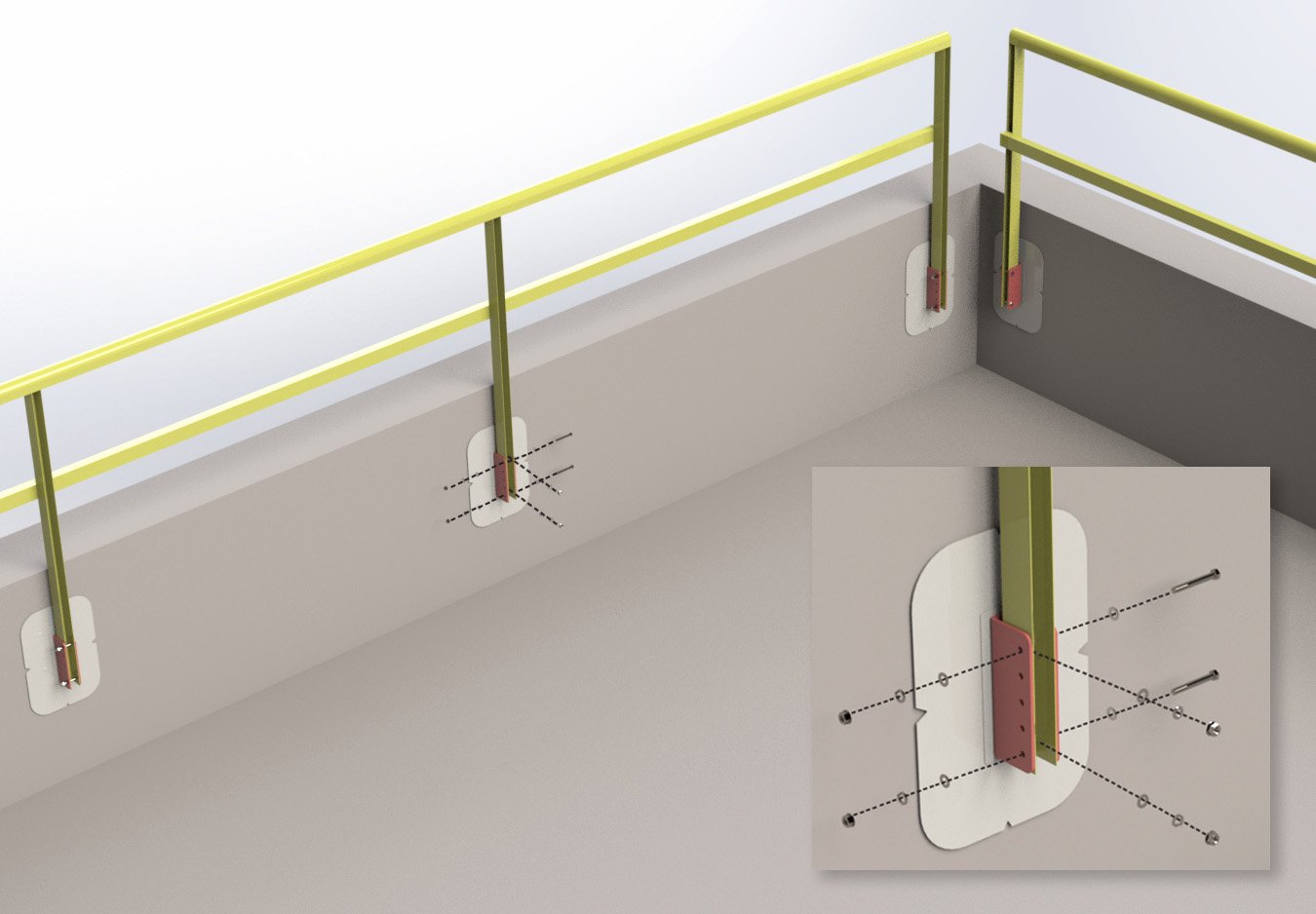 GRD 0100 Roof Mounted Guard Rail