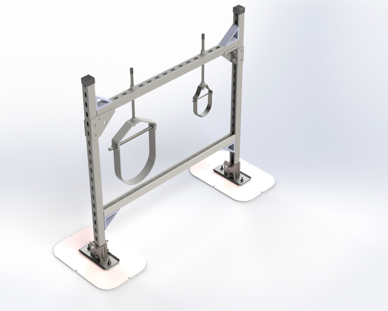 HFR 0631 Two Sized Pipe Hangers without guy wires